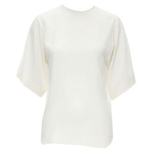 Pre Loved chloe Short Sleeve Round Neck Top Women white | white Tops